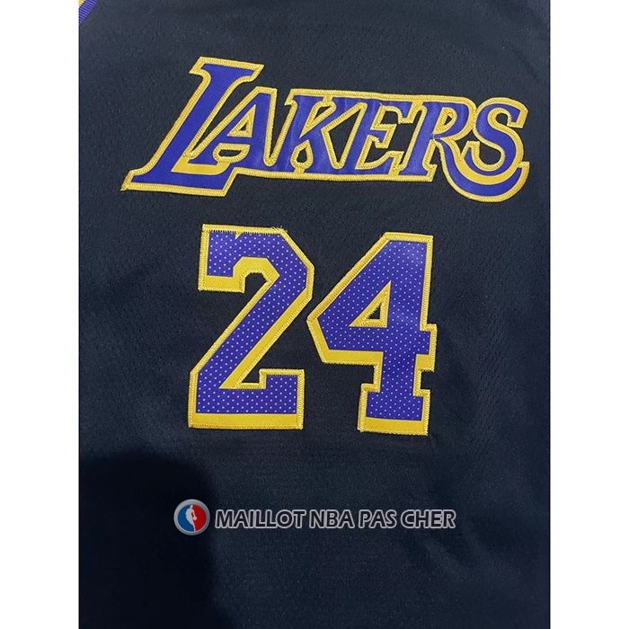 Maillot Enfant Los Angeles Lakers Kobe Bryant NO 24 Earned 2021-22 Noir